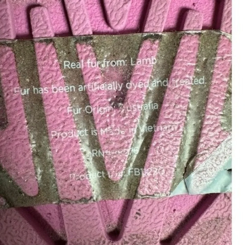 UGG Kids Pink Sequin Fur Lined Slingback Slippers -‎ size 4 or 5?